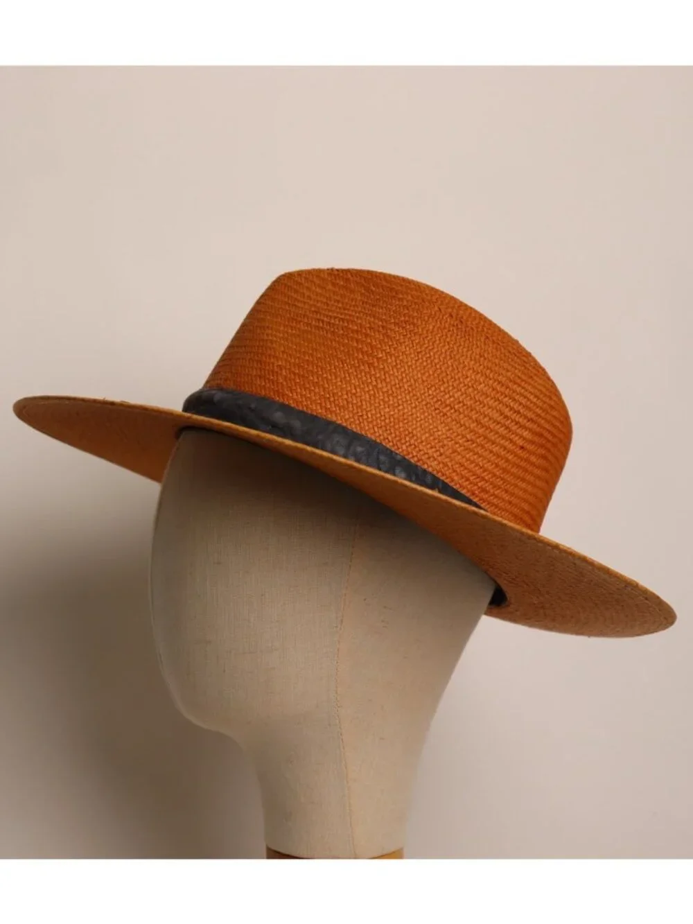 Janessa Leone Panton Short Brim Panama Straw Hat
